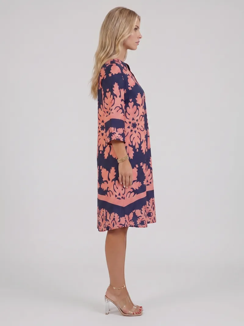 Marije Floral Midi Dress - Pink