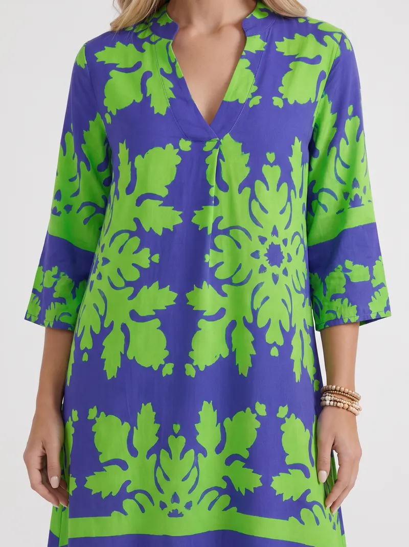 Marije Floral Midi Dress - Green
