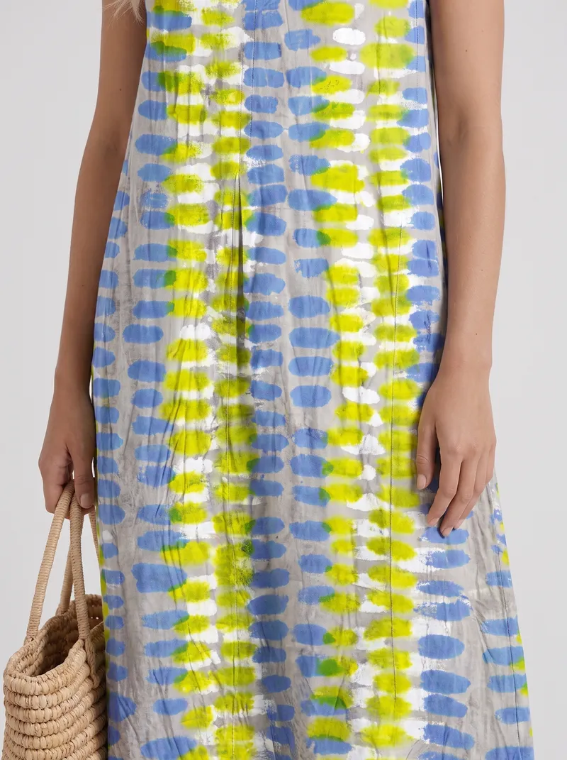 Elara Printed Midi Dress - Multicolor