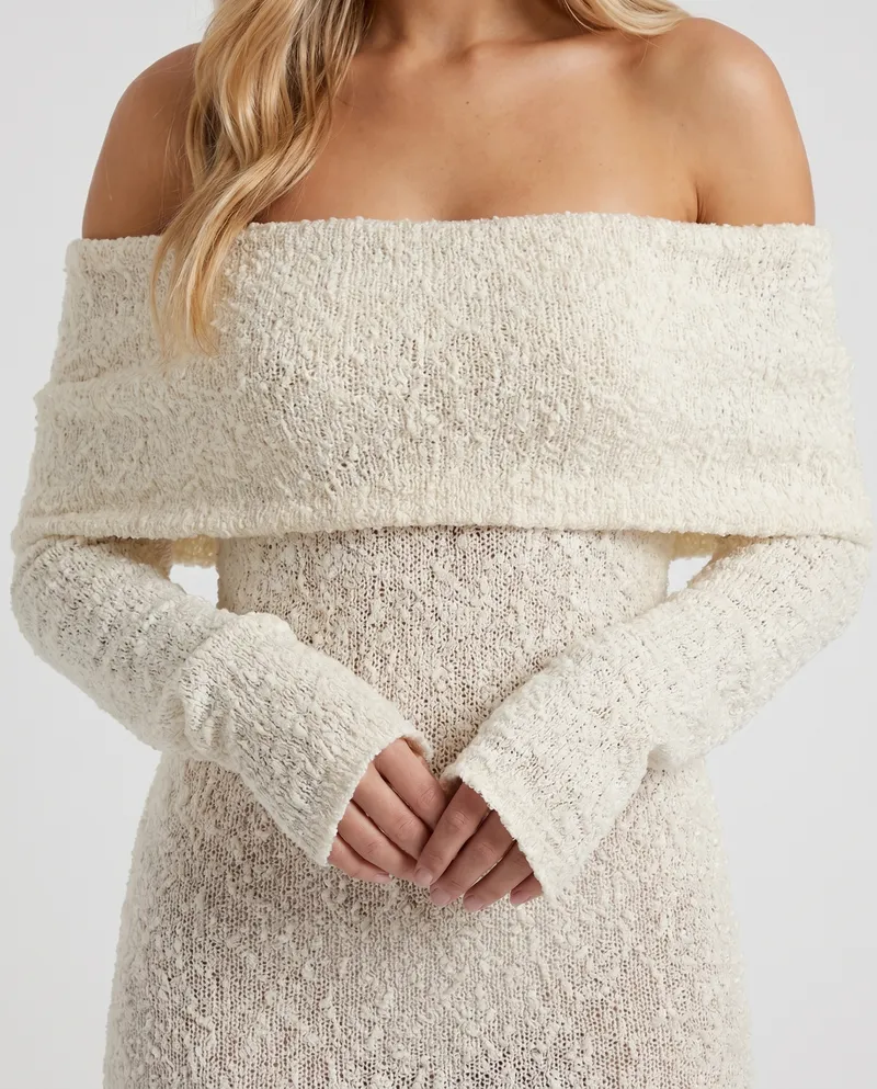 Marisol Off-Shoulder Maxi Dress - Ivory
