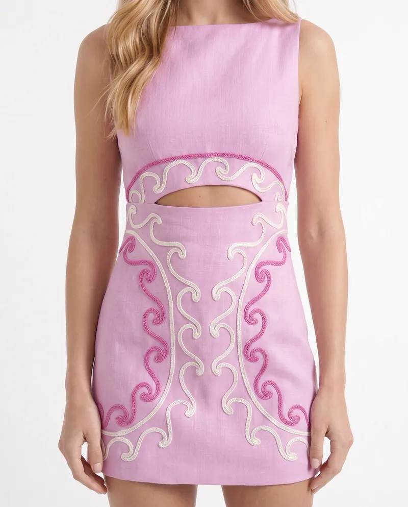 Wren Cutout Mini Dress - Pink