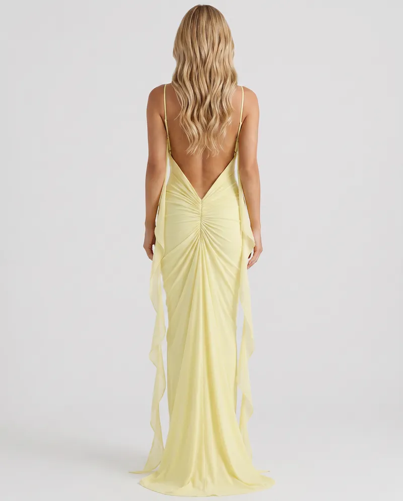 Daniela Slip Maxi Dress - Yellow