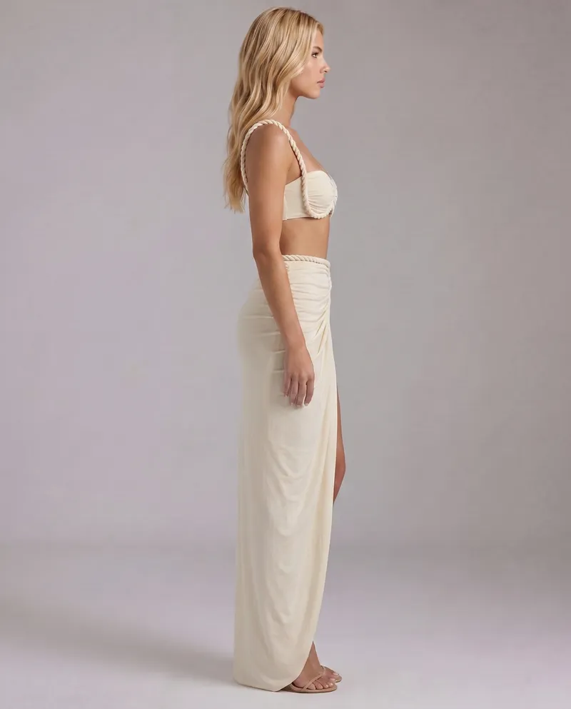 Zendeya Satin Slip Maxi Dress - White