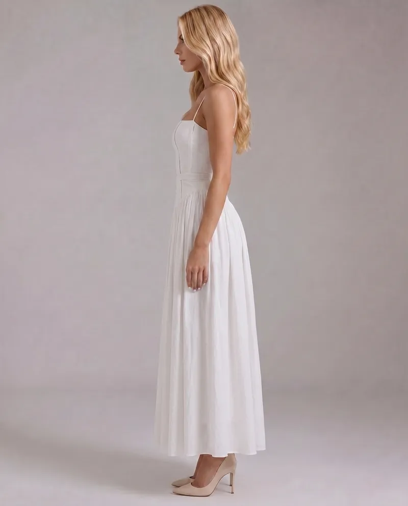 Cielle Midi Dress - White