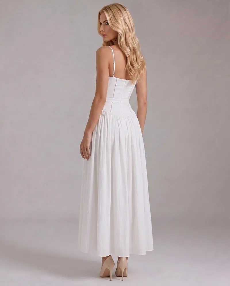 Cielle Midi Dress - White