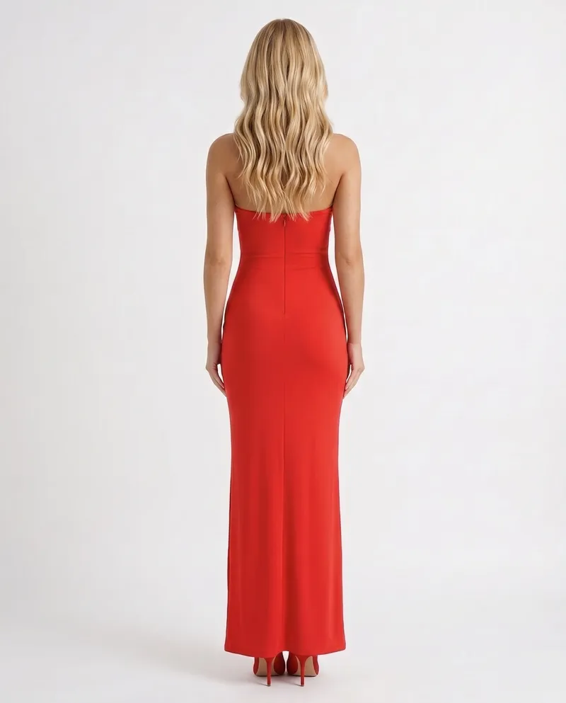 Raye Cutout Maxi Dress - Red