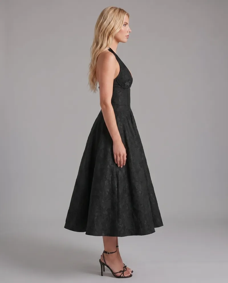 Effie Midi Dress - Black