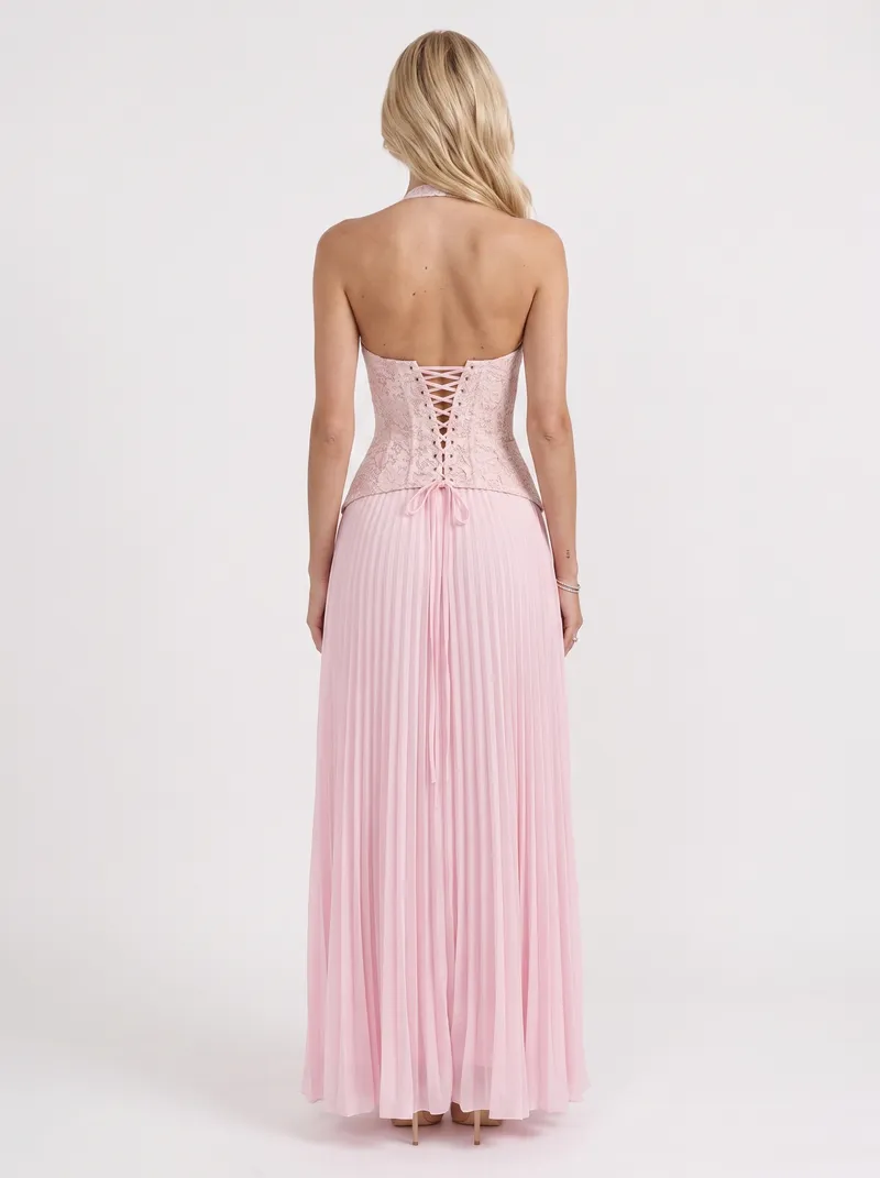 Anneliese Lace Maxi Dress - Pink