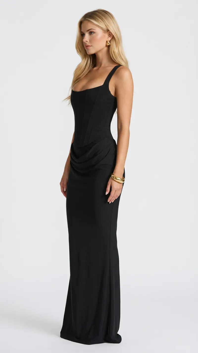 Ariana Draped Maxi Dress