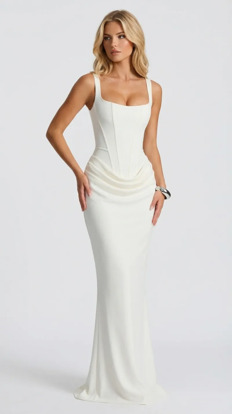 Ariana Draped Maxi Dress