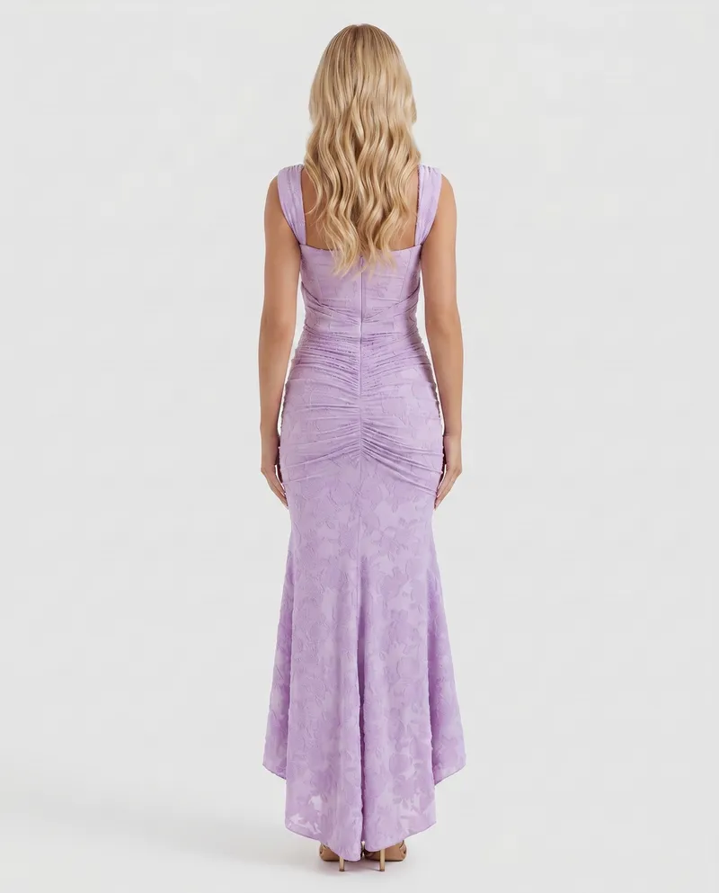 Carisia Corset Maxi Dress - Purple