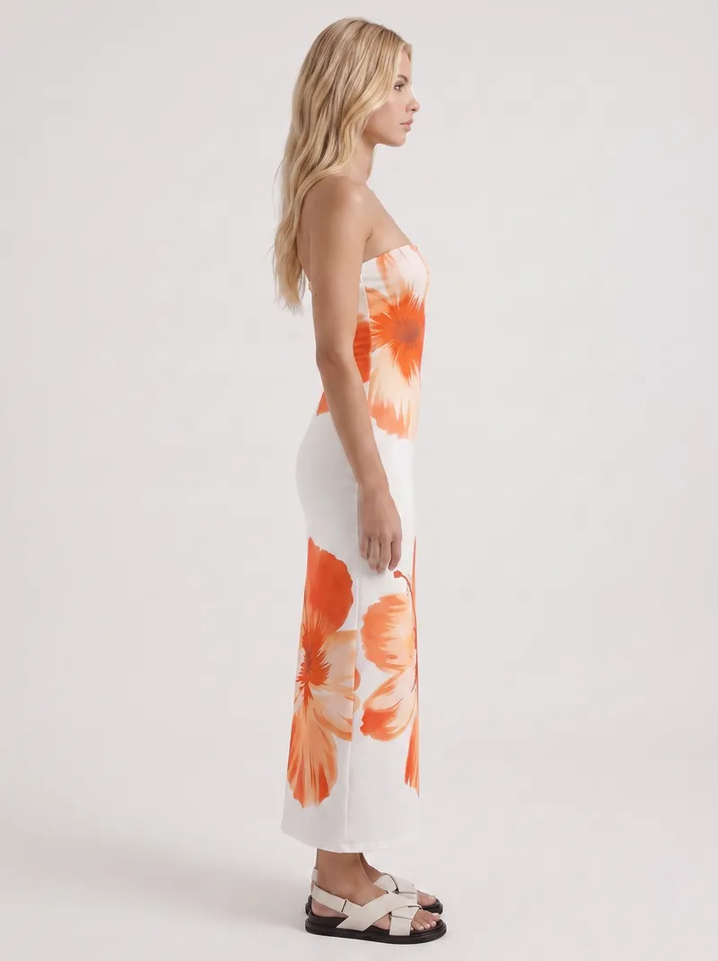 Lottie Floral Maxi Dress - White