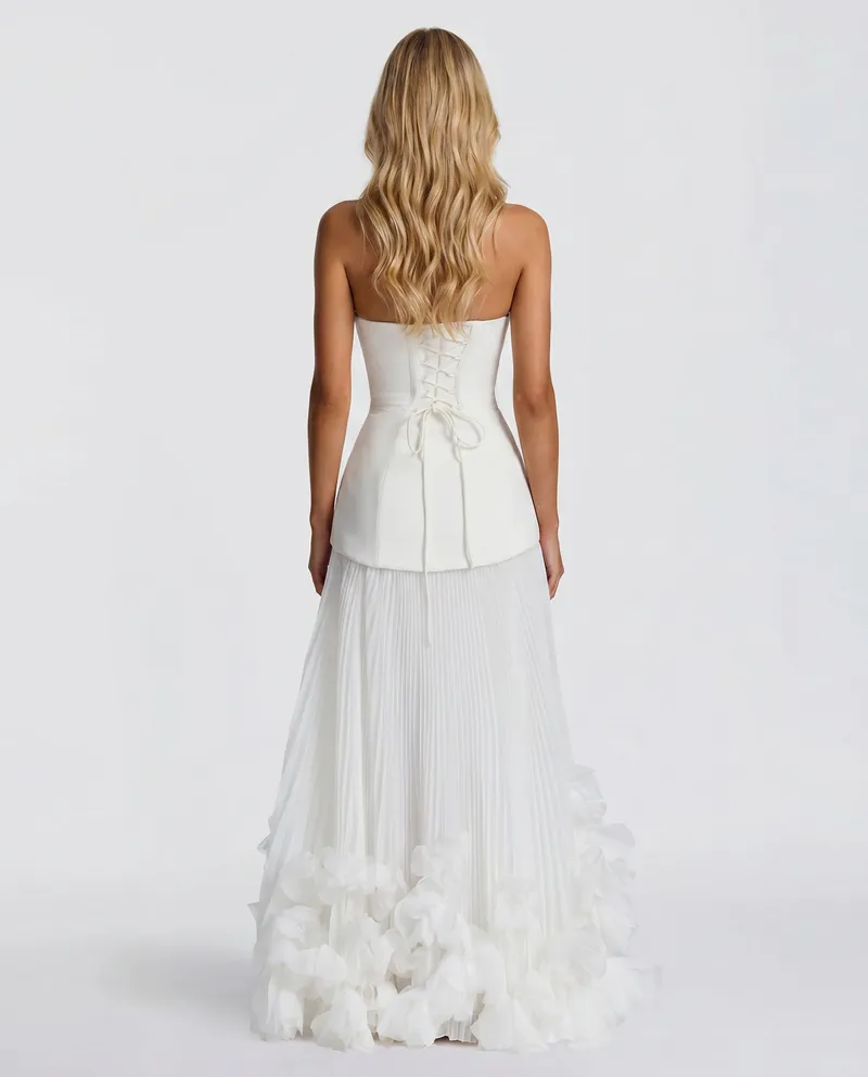 Katy Rosette Maxi Dress - White