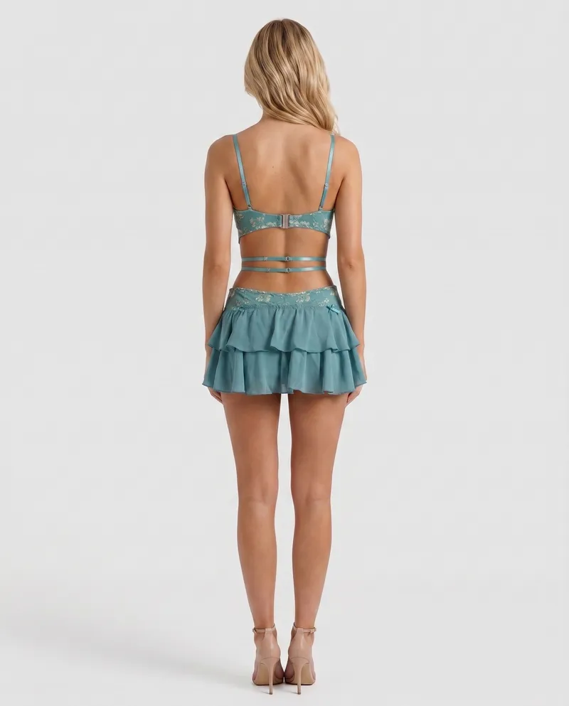 Tess Cutout Mini Dress - Blue