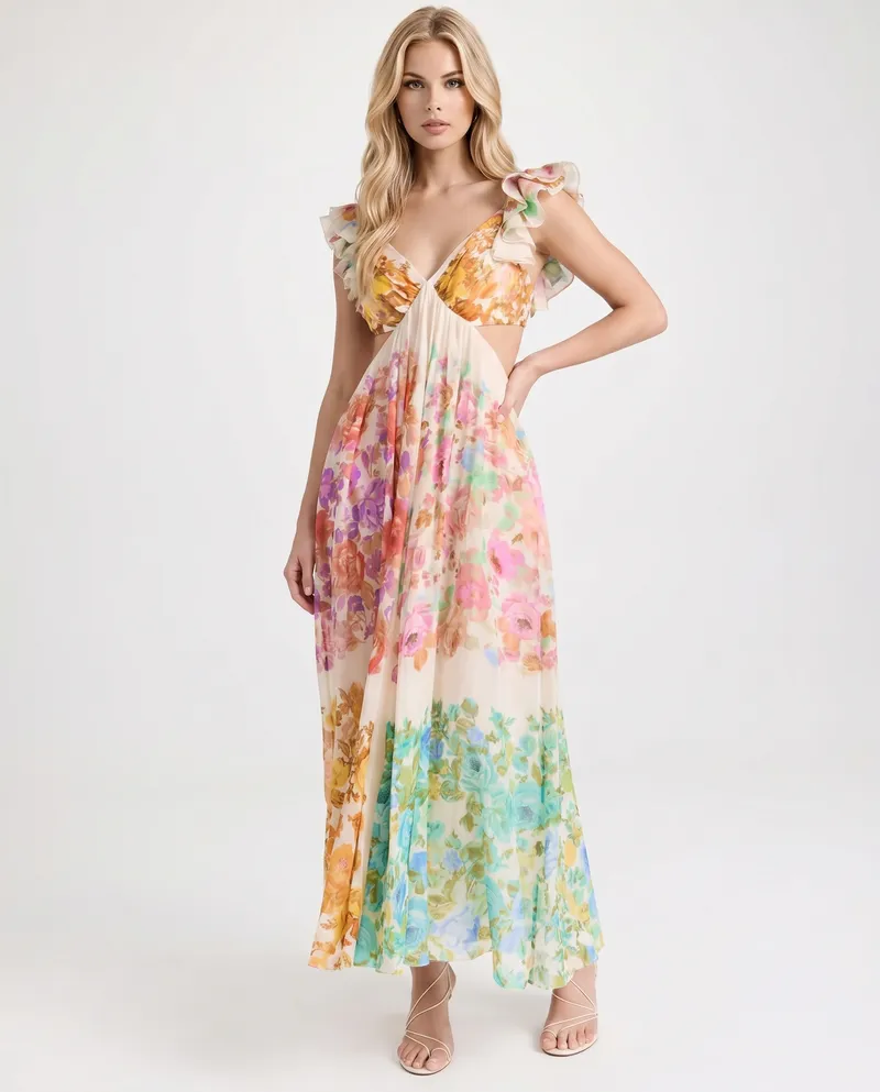 Liana Ruffle Maxi Dress