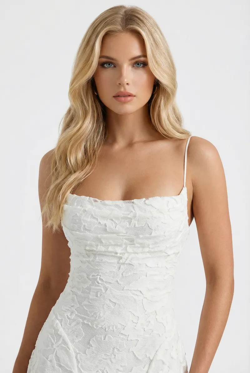 Francis Butterfly Maxi Dress - White
