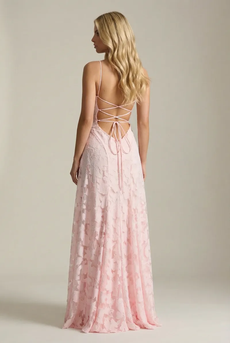 Francis Butterfly Maxi Dress - Pink