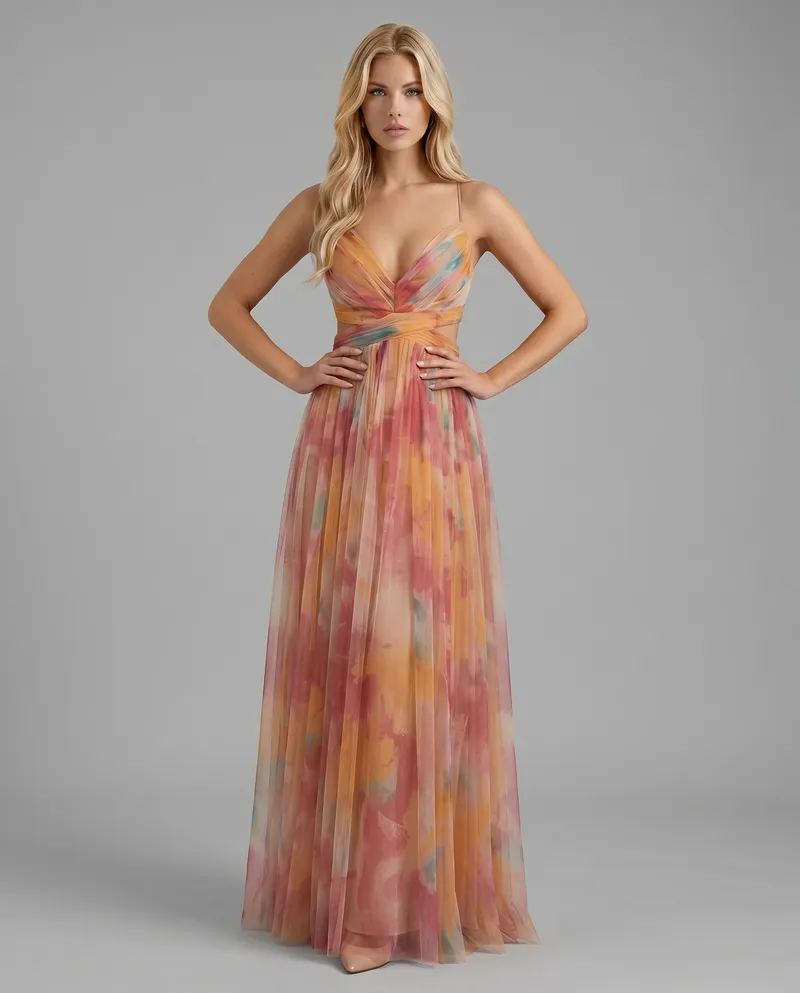 Angela Maxi Dress - Orange