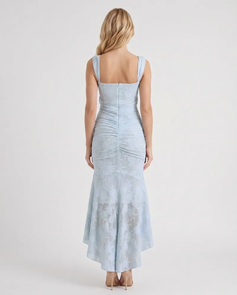 Carisia Corset Maxi Dress - Light Blue