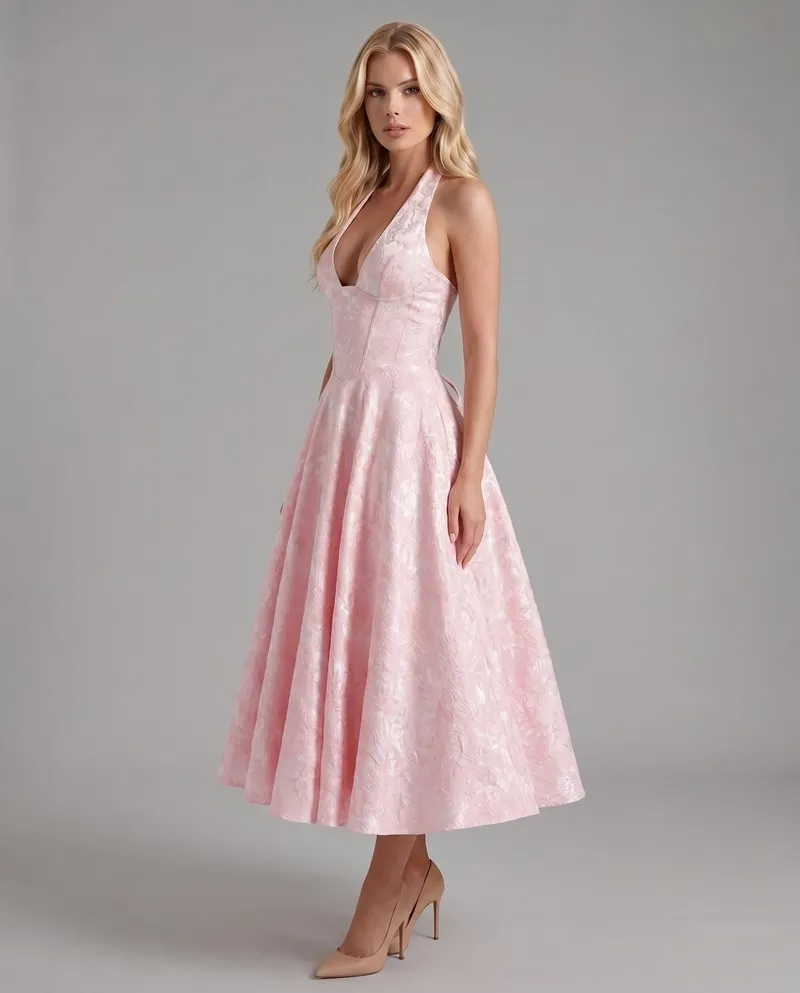 Effie Midi Dress - Blush