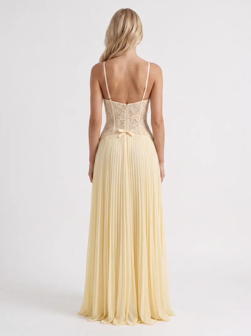 Anneliese Lace Maxi Dress - Yellow