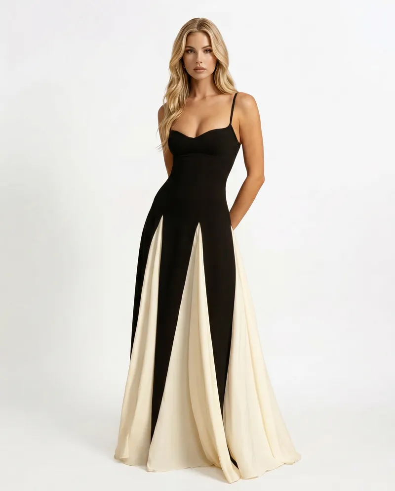 Alice Sweetheart Maxi Dress - Black
