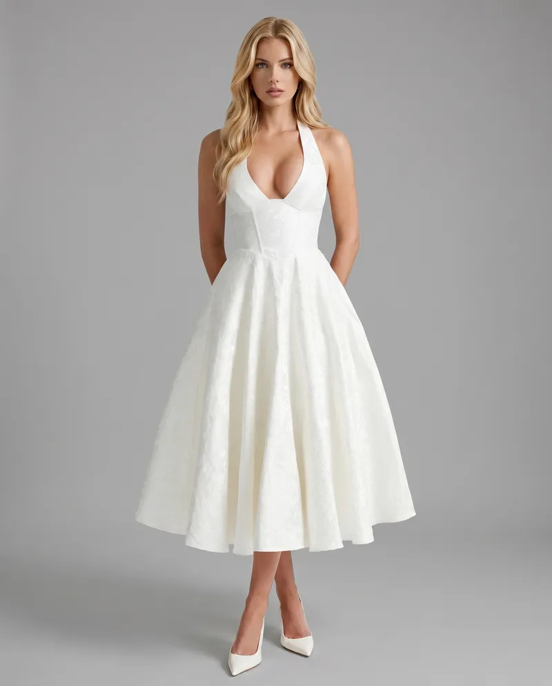 Effie Midi Dress - Ivory