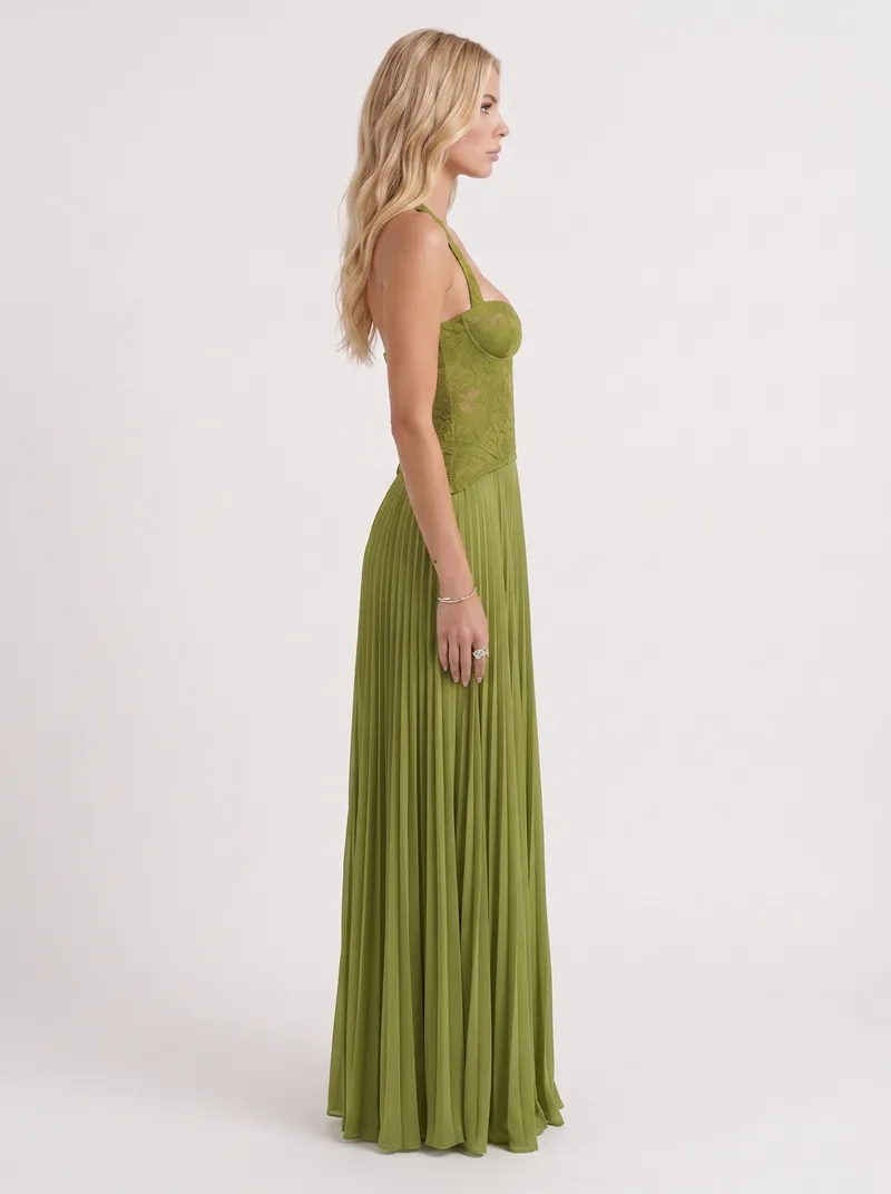 Anneliese Lace Maxi Dress - Green