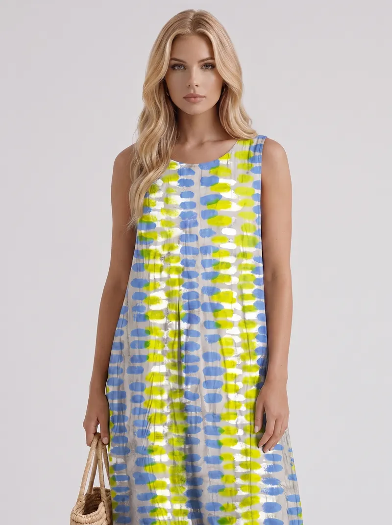Elara Printed Midi Dress - Multicolor