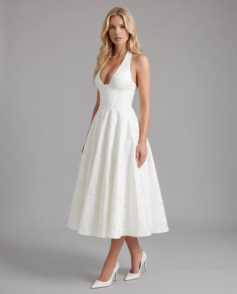 Effie Midi Dress - Ivory
