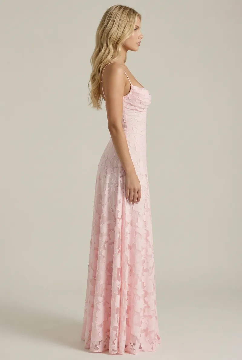 Francis Butterfly Maxi Dress - Pink