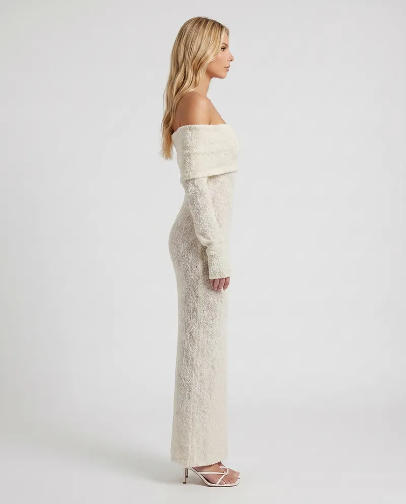 Marisol Off-Shoulder Maxi Dress - Ivory