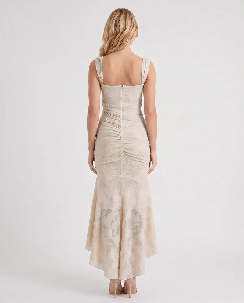 Carisia Corset Maxi Dress - Cream
