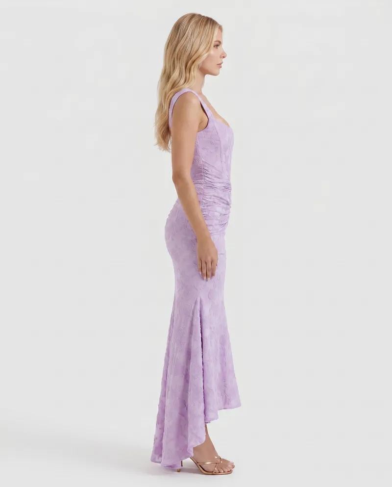 Carisia Corset Maxi Dress - Purple