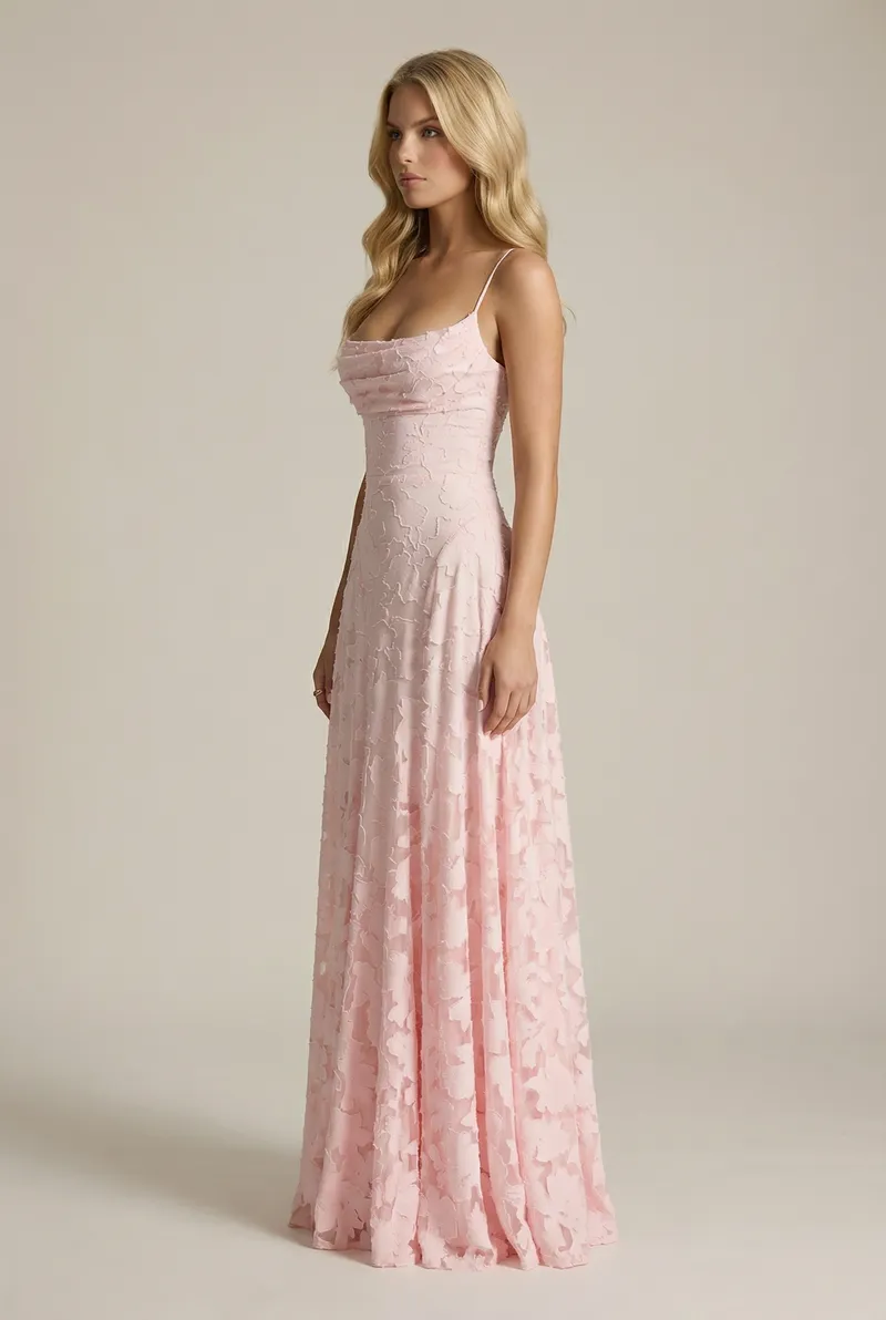 Francis Butterfly Maxi Dress - Pink