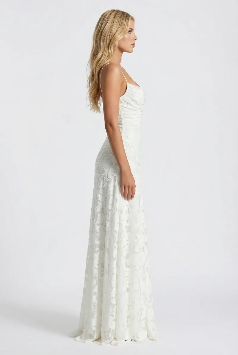 Francis Butterfly Maxi Dress - White