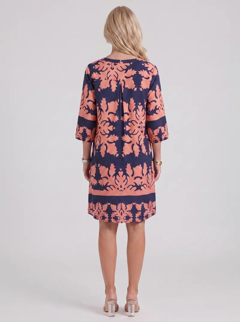 Marije Floral Midi Dress - Pink