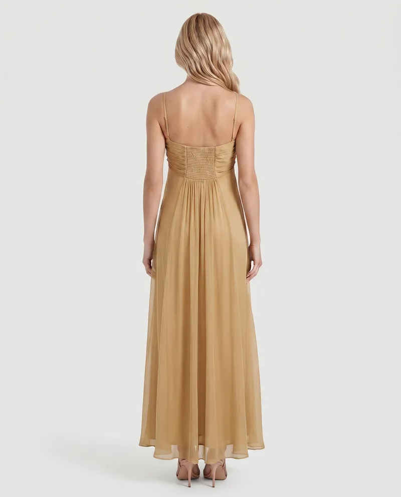 Tatum Keyhole Maxi Dress - Khaki