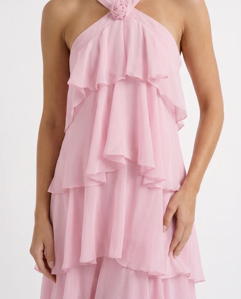 Felicia Tiered Maxi Dress - Pink