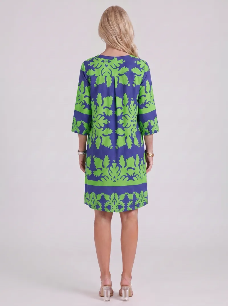 Marije Floral Midi Dress - Green