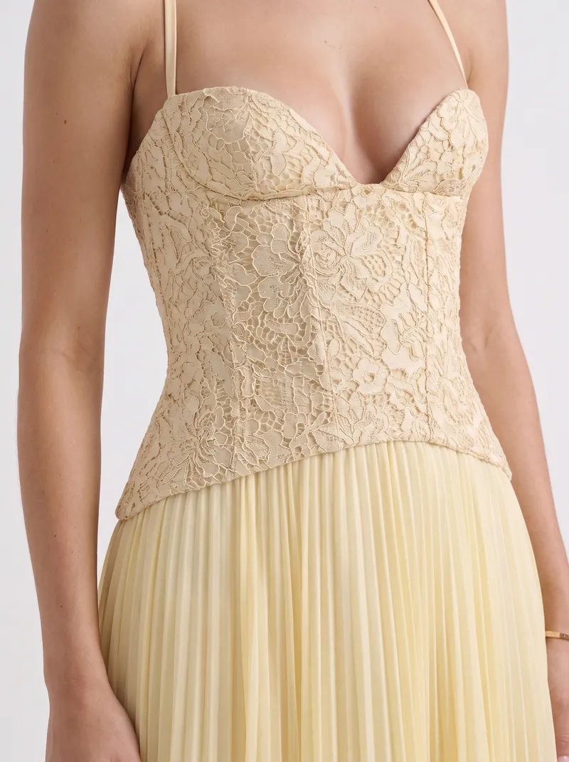 Anneliese Lace Maxi Dress - Yellow