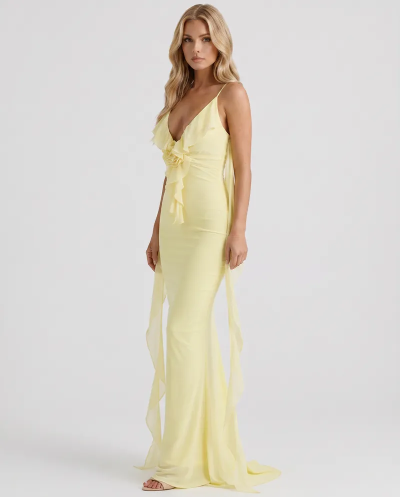 Daniela Slip Maxi Dress - Yellow