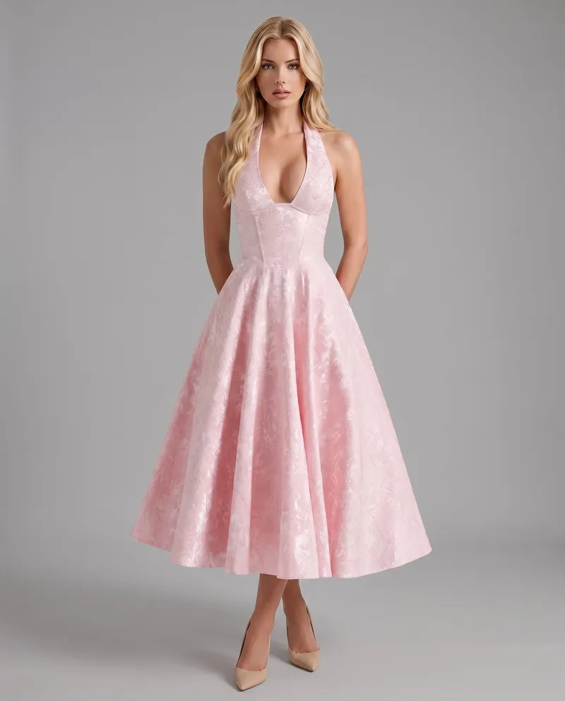 Effie Midi Dress - Blush