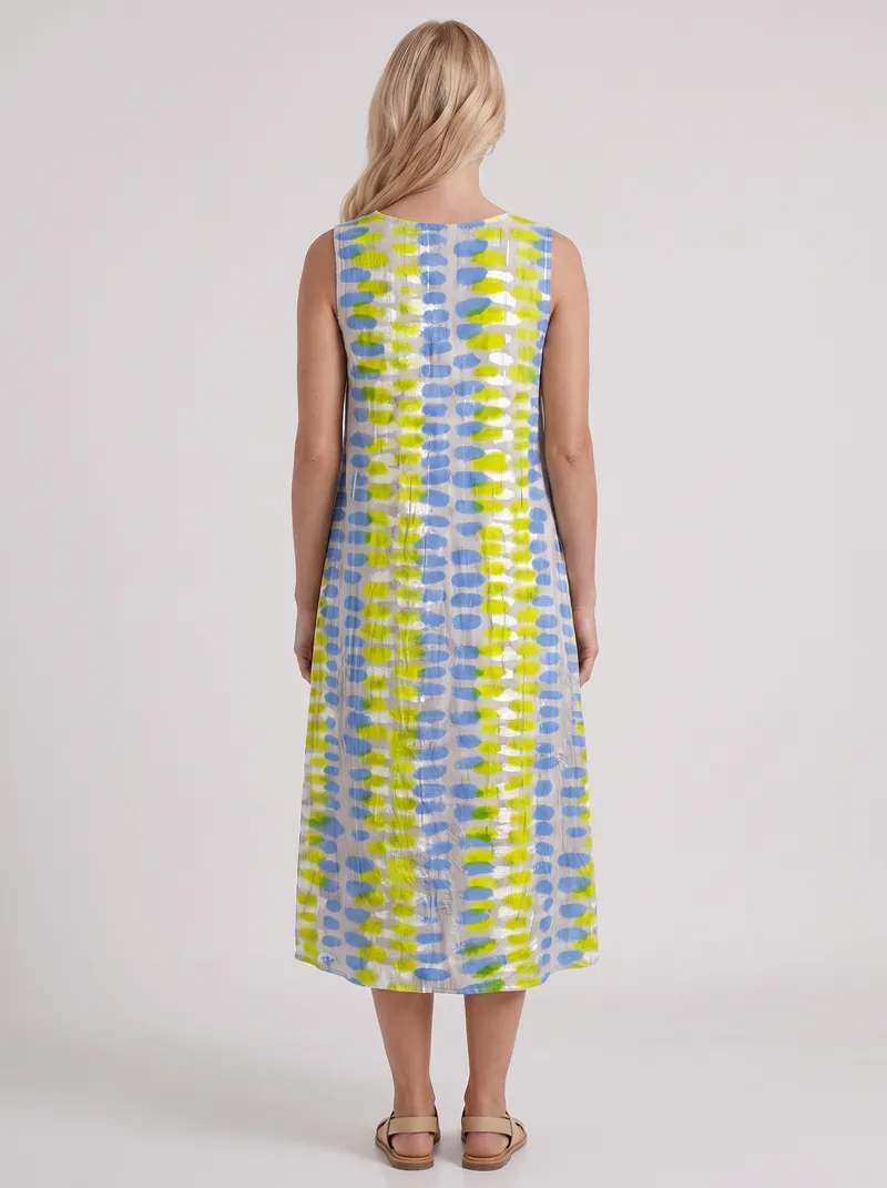 Elara Printed Midi Dress - Multicolor