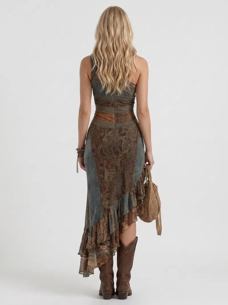 Kira Slit Maxi Dress - Green