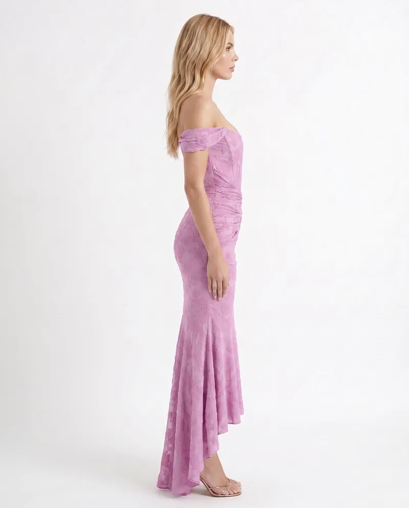 Carisia Corset Maxi Dress - Pink