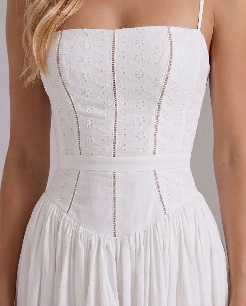 Cielle Midi Dress - White