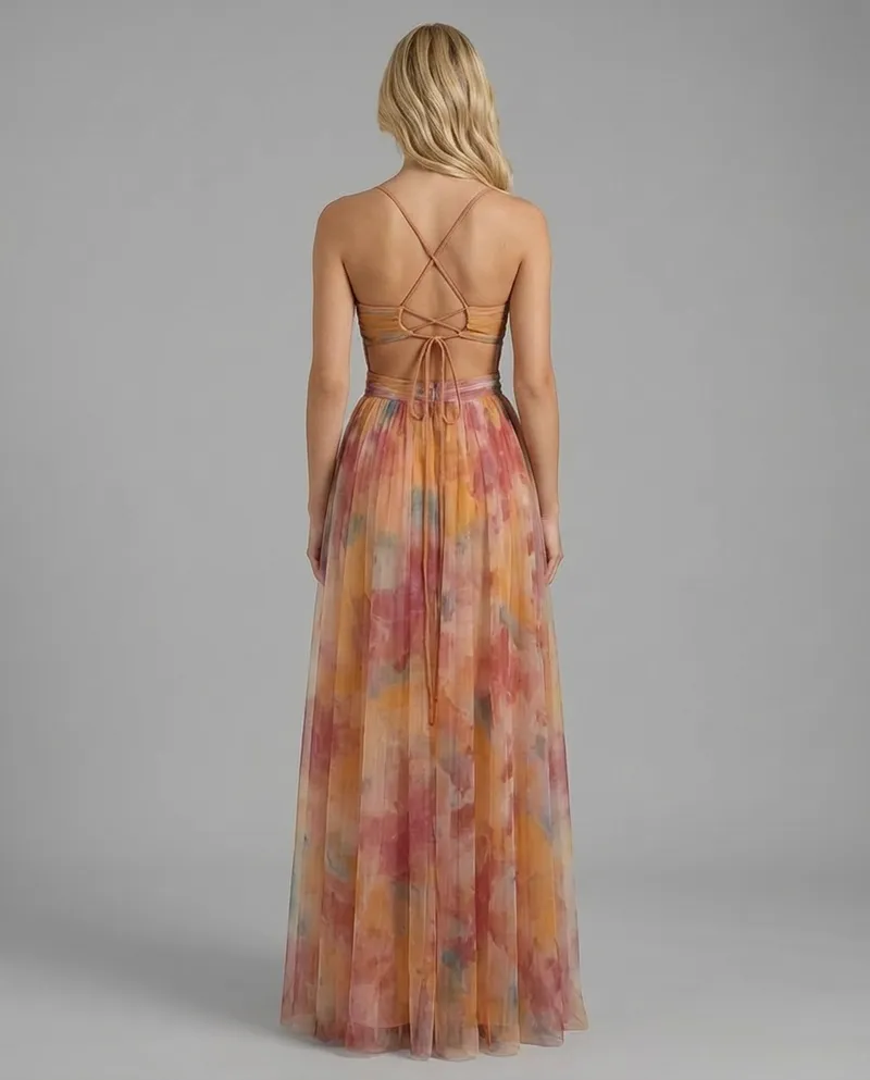 Angela Maxi Dress - Orange