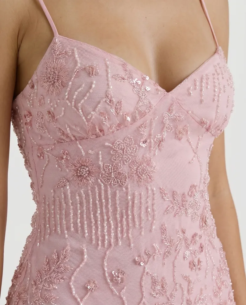 Astrela Sequin Mini Dress - Pink