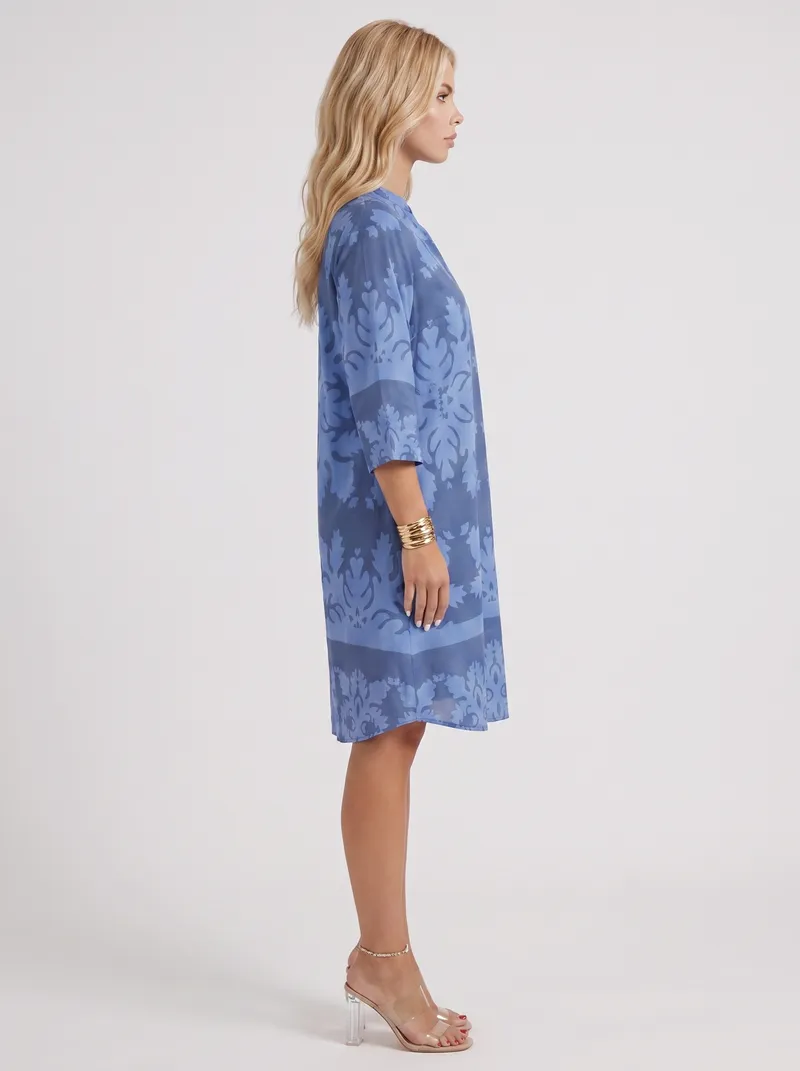 Marije Floral Midi Dress - Blue